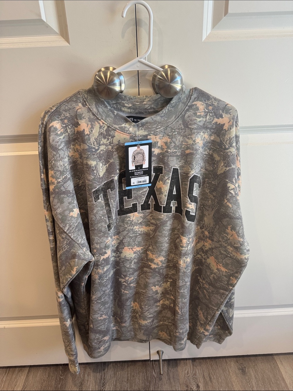 Texas Camo Crewneck Sweatshirt - Gray